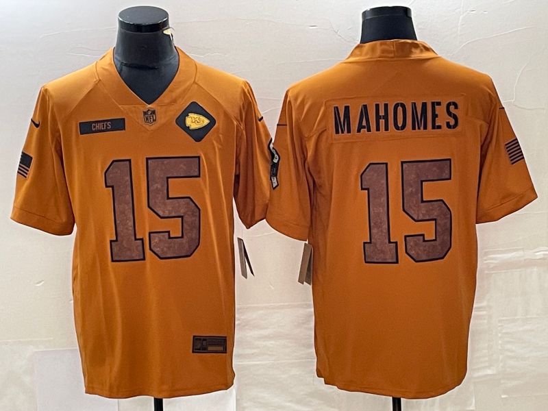 Men Kansas City Chiefs #15 Mahomes brown Nike 2023 Salute To Service Limited NFL Jersey->minnesota vikings->NFL Jersey